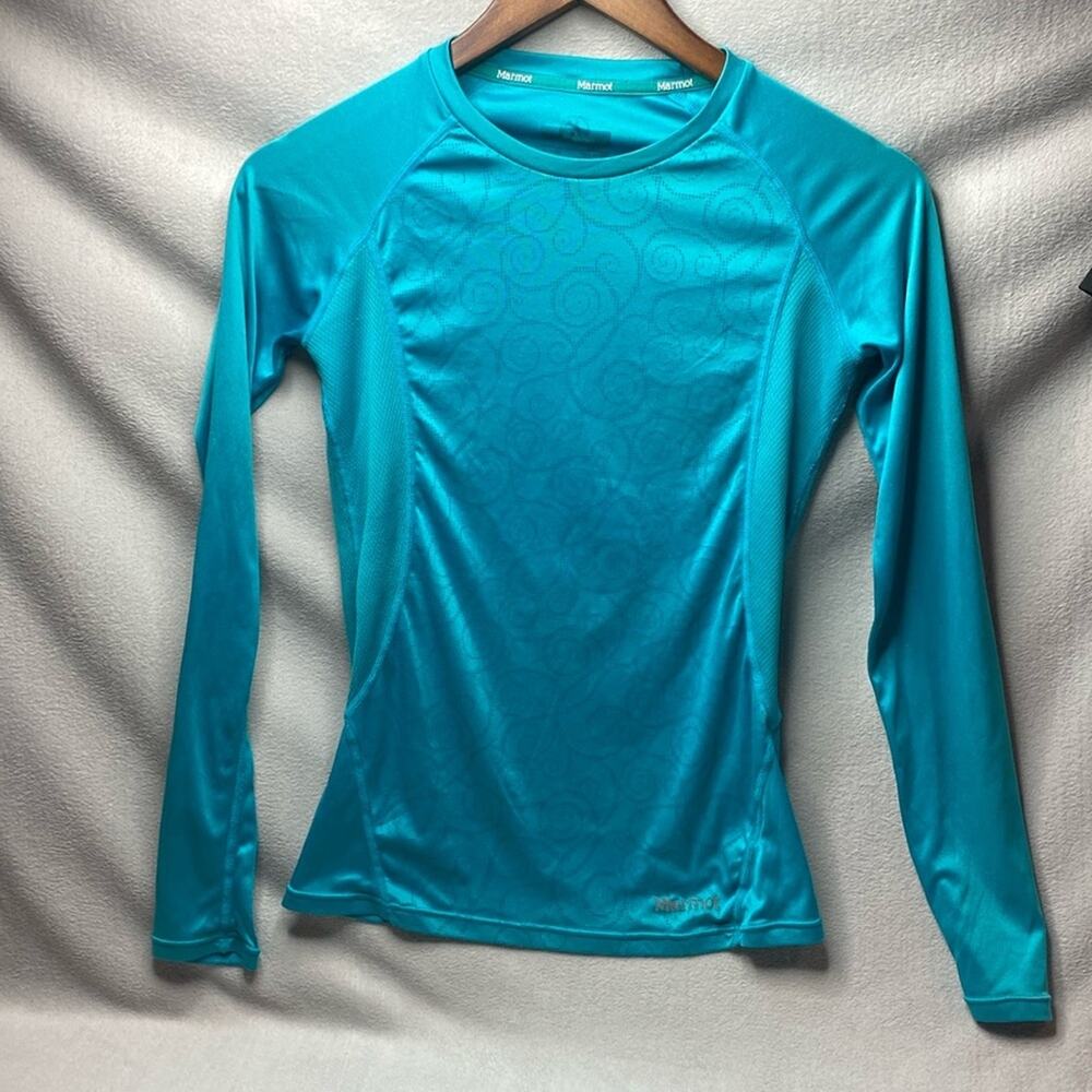 Marmot  Teal blue long sleeve shirt size extra small